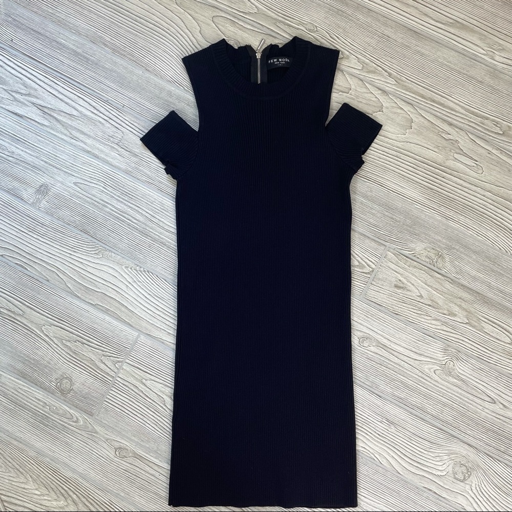 Few Moda Black Ribbed Bodycon Dress - Picture 6 of 7